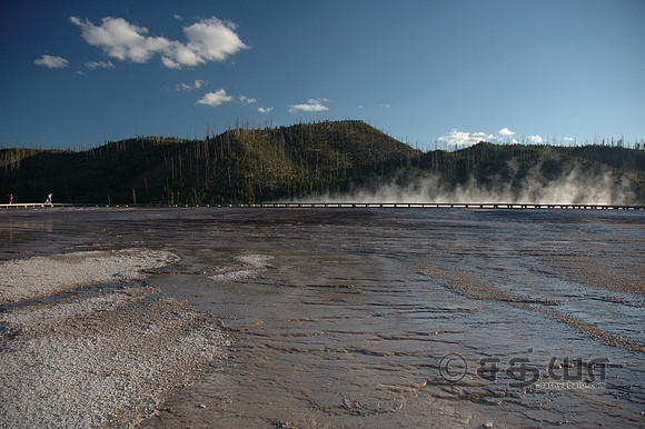 Midway Geyser Basin - Grand Prismatic Spring Vapors from the distance