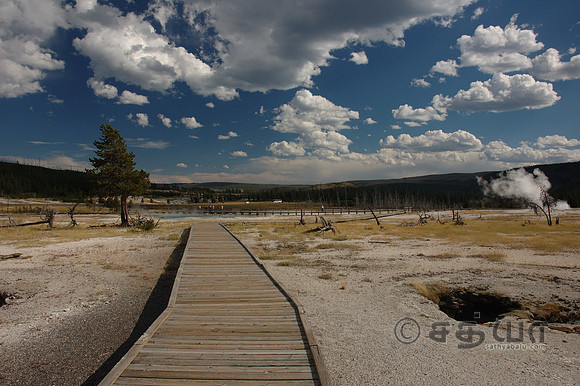 Scenery - Cloud with Blue Sky @ Biscuit Basin