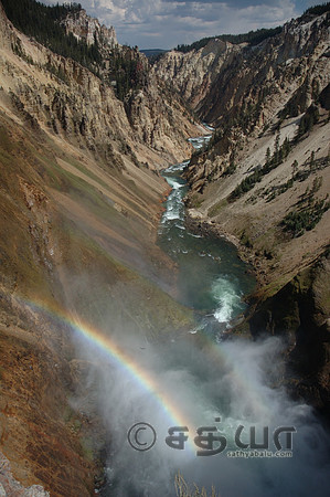 Grand Canyon of the Yellowstone - YellowStone river from Lower Falls