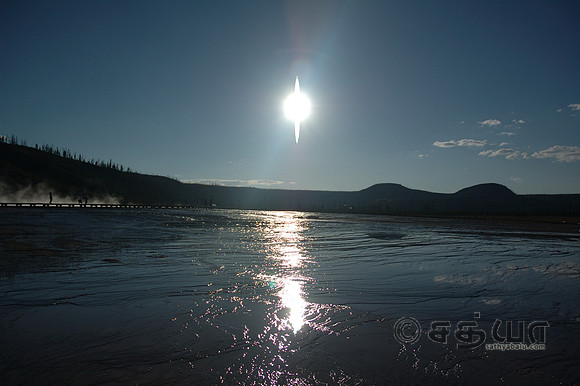 Scenery - Sun at Midway Geyser Basin